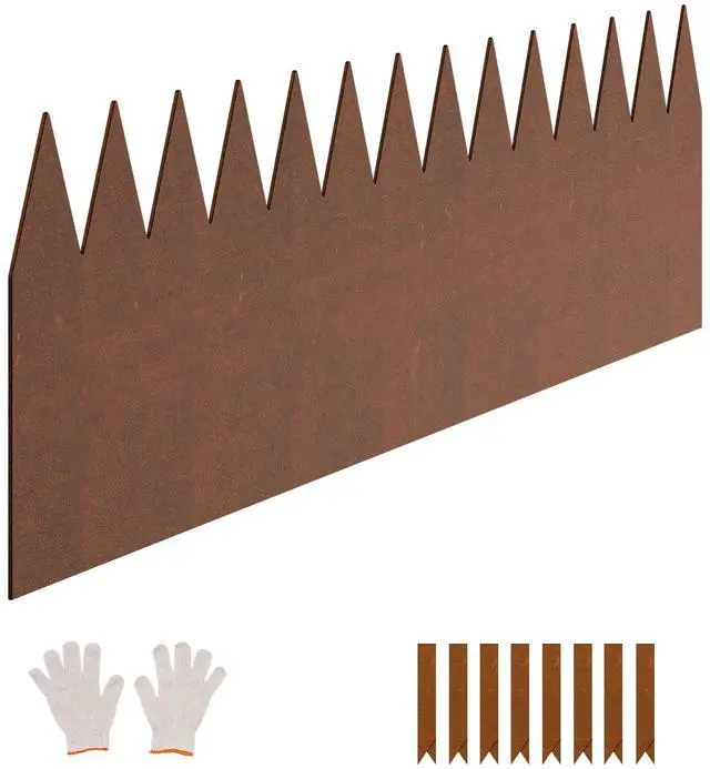 Main image of Steel Landscape Edging, 6 Packs 40 x 8 in Weather-Resistant & Pre-Rust Metal Landscape Edging, Bendable Garden Edging Border, Lawn Edging for Flower Bed Yard Pathway Divider