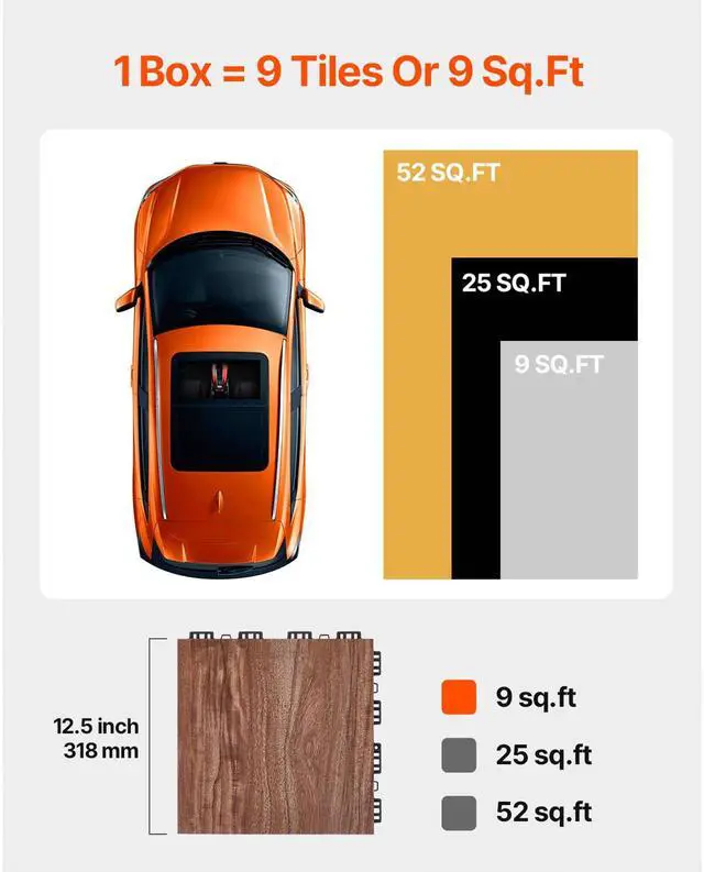 Alt view image 6 of 7 - Dance Floor Tiles, 12.4 x 12.4 in 25 Piece Interlocking Dance Flooring, Portable Dance Practice Floor with Cushioned Base (Oak Wood Grain, 25 sq. ft/Box )