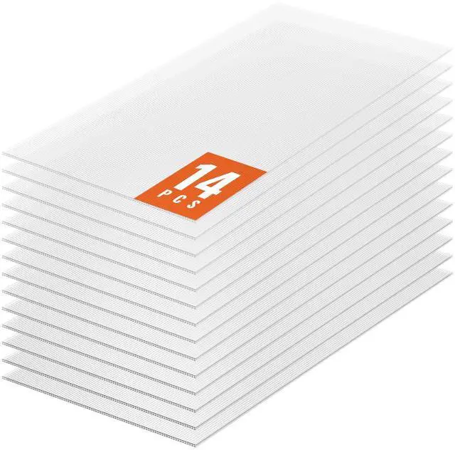 Main image of 14 Pack Polycarbonate Greenhouse Panels, 2' X 4' X 0.16'' Roof Panels Sheets, Waterproof UV Protected Corrugated Plastic Roofing, Impact Resistance Clear Roofing Sheets for Greenhouse/Garden