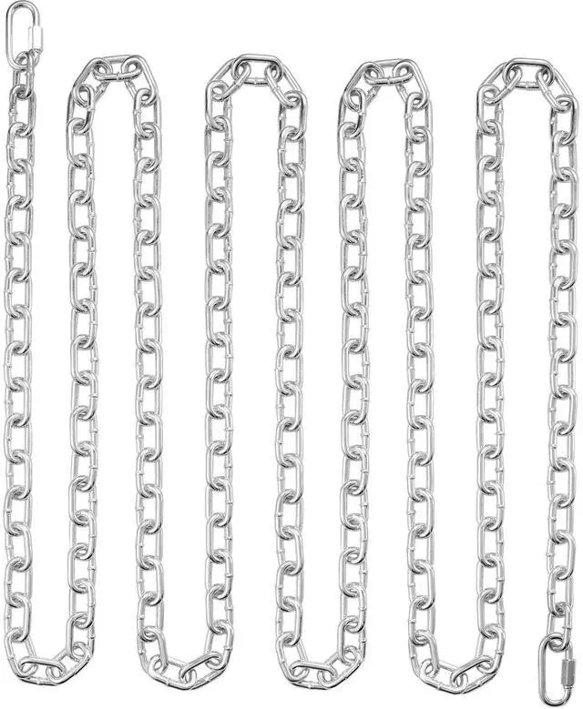 Main image of Proof Coil Chain, 5/16" x 92', 1667 lbs Safe Working Load, Zinc Plated Proof Tested Coil Chain with Two Quick Links, Galvanized Carbon Steel Link Chain for Towing, Hanging, Camping, Pet Towing