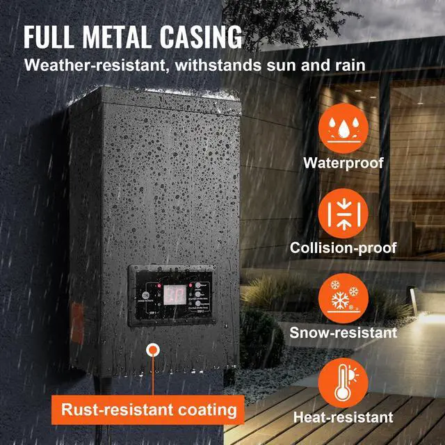 Alt view image 6 of 7 - 600W Landscape Transformer, Timer & Photocell Sensor Equipped, Weatherproof Outdoor Lighting Converter, 120V AC to 12V/14V AC, Ideal for Exterior, Spotlight, Pathway, Pool Lighting, ETL Certi