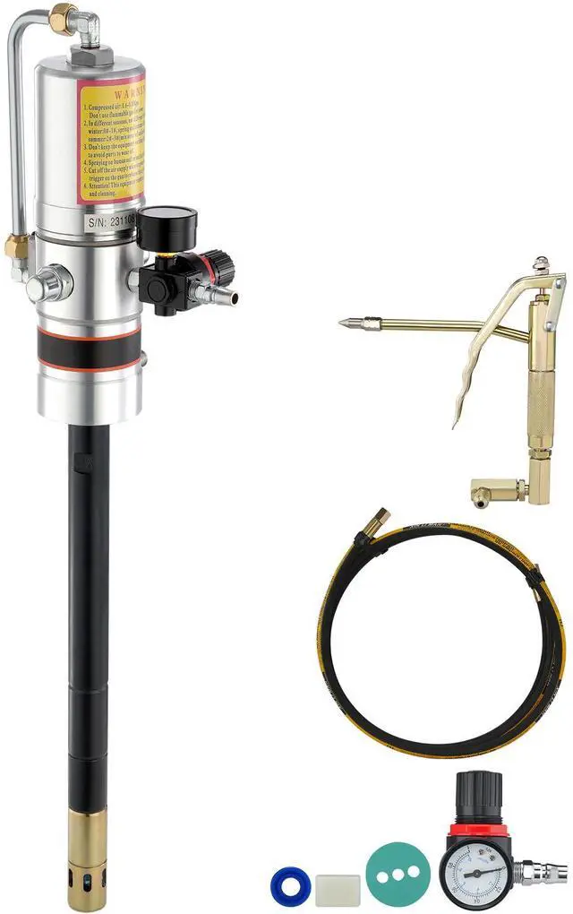 Main image of Grease Pump, 50:1 Pressure Ratio Air Operated Grease Pump with 13 ft High Pressure Hose and Grease Gun, Pneumatic Grease Pump, Portable Lubrication Grease Pump with 360° Swivel Grease Gun Head