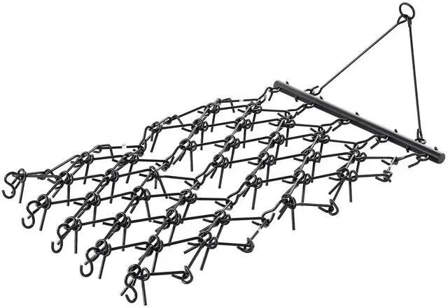 Main image of Drag Harrow, 4 x 4 ft Durable Chain Harrow with 69 Sharp Teeth, Suitable for ATV UTV Tractor, Ideal for Soil Preparation, Seeding, Smoothing Landscapes, and Yard Gravel Driveway Maintenance