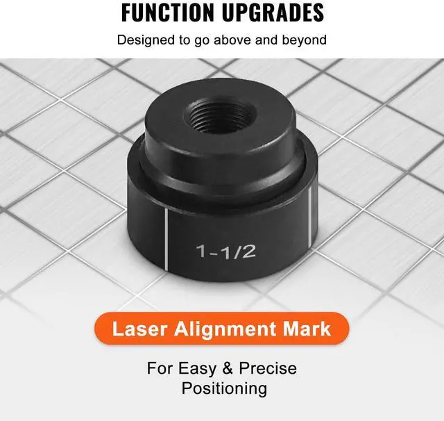 Alt view image 5 of 7 - Hydraulic Knockout Punch Kit, 10 Ton 1/2" to 2" Conduit Hole Cutter Set, KO Tool Kits with Puncher 6 Piece, Metal Sheet Driver Tools, For Aluminum, Stainless Steel, Brass, Fiberglass and Plastic
