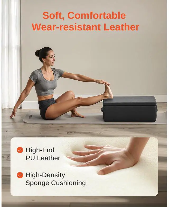 Alt view image 3 of 7 - VEVOR Pilates Box for Reformer Pilates Equipment Accessory for Exercises Black