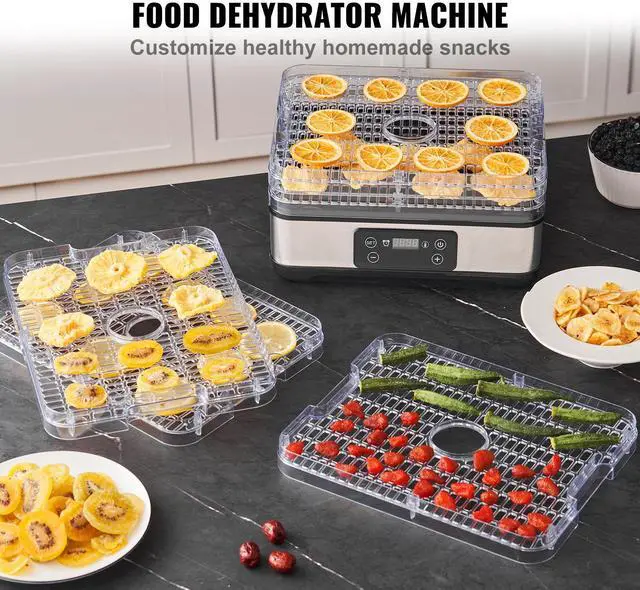 Alt view image 2 of 7 - Food Dehydrator Machine, 5-Tray Fruit Dehydrator, 300W Electric Food Dryer w/ Digital Adjustable Timer & Temperature for Jerky, Herb, Meat, Beef, Fruit, Dog Treats and Vegetables, ETL Listed