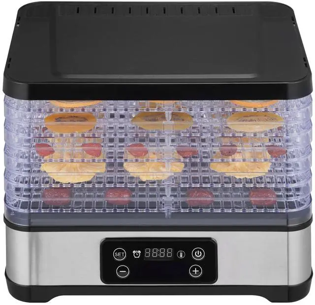 Main image of Food Dehydrator Machine, 5-Tray Fruit Dehydrator, 300W Electric Food Dryer w/ Digital Adjustable Timer & Temperature for Jerky, Herb, Meat, Beef, Fruit, Dog Treats and Vegetables, ETL Listed