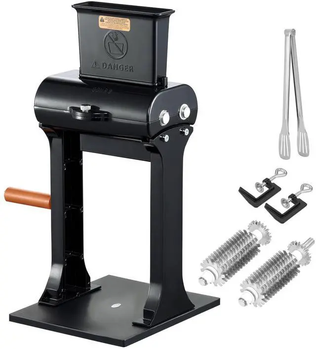 Main image of Commercial Meat Tenderizer, Heavy Duty Stainless Steel Meat Tenderizer Machine, Quick and Easy Manual Operation Kitchen Tool, 5.8" Feed Port for Beef, Turkey, Chicken, Pork, Steak, and Fish
