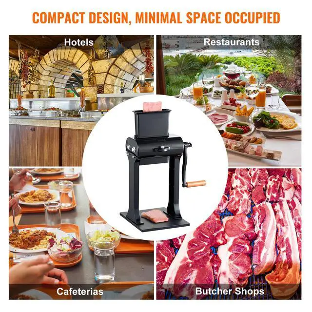 Alt view image 6 of 7 - Commercial Meat Tenderizer, Heavy Duty Stainless Steel Meat Tenderizer Machine, Quick and Easy Manual Operation Kitchen Tool, 5.8" Feed Port for Beef, Turkey, Chicken, Pork, Steak, and Fish