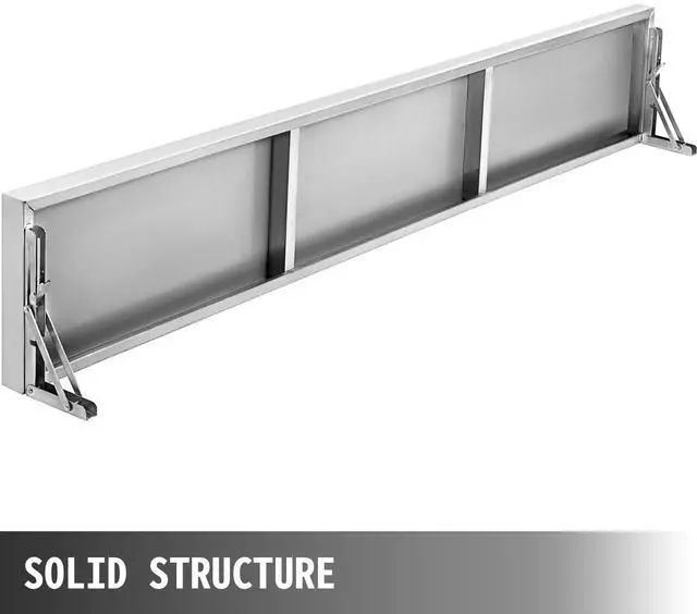 Alt view image 5 of 7 - 6 foot Shelf for Concession Window 70.9x11.4x1.8 Inch 201 Stainless Steel