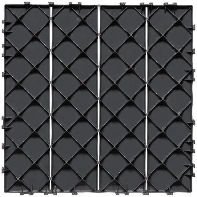 Main image of Interlocking Deck Tiles, 36 Pack,11.6"x11.6" 36 sq. ft Plastic Waterproof Outdoor Flooring All Weather Use, Patio Floor Decking Covering Tiles for Porch Poolside Balcony Backyard, Dark Grey