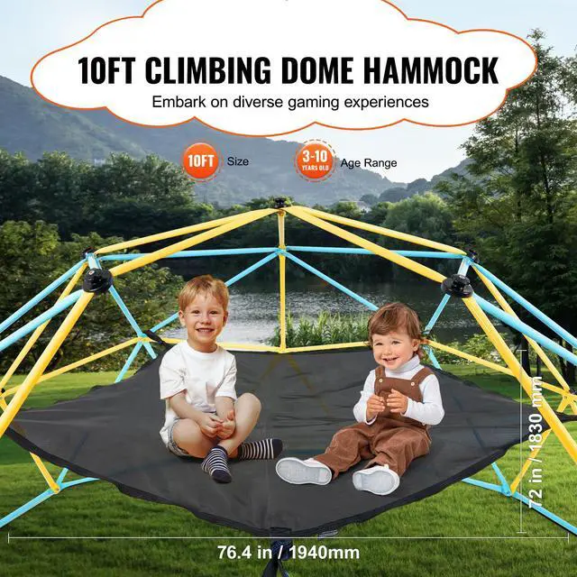 Alt view image 2 of 7 - Dome Climber Hammock,Climbing Dome Hammock Suitable for 10ft Dome Climbing, Load-Bearing 350 Pounds, Pentagon Jungle Gym Hammock for Outdoor,Accessory for Climbing Dome, (Hammock Only)
