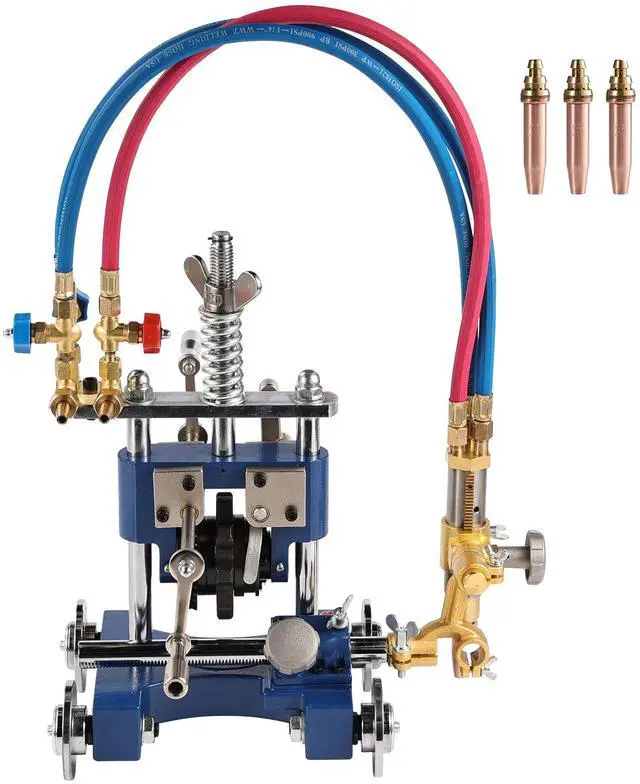 Main image of CG2-11Y Manual Pipe Cutting Machine, 0.2"-2" Thick Pipe Beveling Machine with 82-in Chain, 0°-45° Adjusted Angle Gas Cutting Machine with 3 Tips, Portable Torch Beveling Gas Cutter