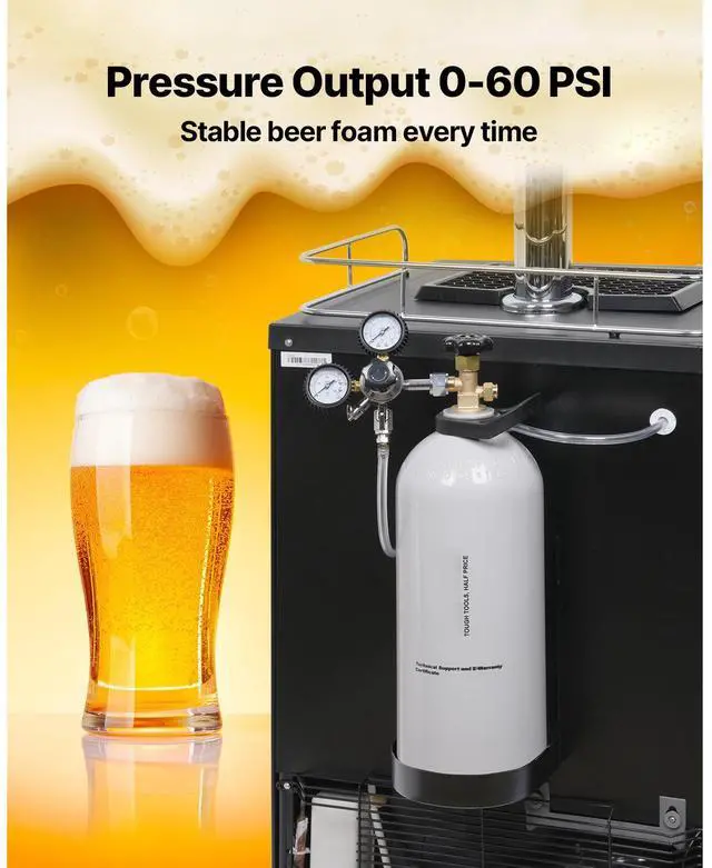 Alt view image 4 of 7 - CO2 Tank, 10 lbs New Aluminum Alloy Cylinder, CO2 Air Tank with Light Spray Coating, CGA320 Valve, Handle & Adjustable Pressure, DOT Approved Cylinder for Draft Beer Dispensing and Soda Maker