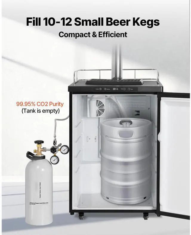 Alt view image 3 of 7 - CO2 Tank, 10 lbs New Aluminum Alloy Cylinder, CO2 Air Tank with Light Spray Coating, CGA320 Valve, Handle & Adjustable Pressure, DOT Approved Cylinder for Draft Beer Dispensing and Soda Maker