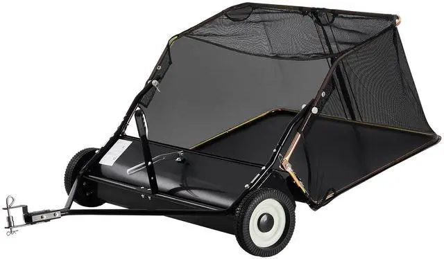 Main image of 42-inch Lawn Sweeper Tow Behind, 12 cu.ft. Large Pull Behind Grass Sweeper, Heavy Duty Leaf & Grass Collector with Dumping Rope Design, Adjustable Sweeping Height for Picking Up Debris & Grass