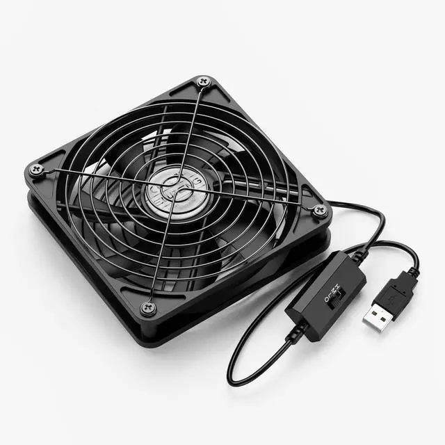 Main image of ELUTENG 120mm Fan With 3 Speed 5V USB Powered Case Fan 1500PRM Gaming PC Portable Cooling Suitable for Tablet TV Receiver Router DVR Play Station Xbox Computer and More
