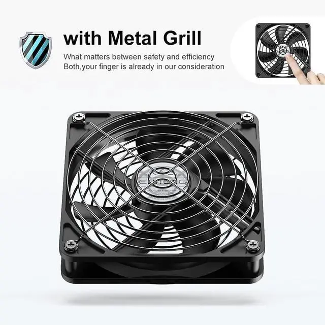 Alt view image 5 of 7 - ELUTENG 120mm Fan With 3 Speed 5V USB Powered Case Fan 1500PRM Gaming PC Portable Cooling Suitable for Tablet TV Receiver Router DVR Play Station Xbox Computer and More