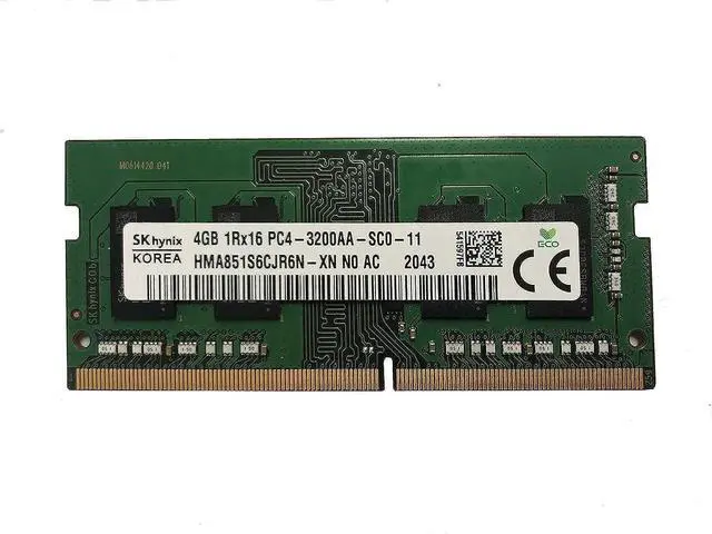 Alt view image 2 of 3 - SK Hynix 4GB DDR4 3200MHz PC4-25600 1.2V 1R x 16 SODIMM Laptop RAM Memory Module HMA851S6CJR6N-XN, OEM Package