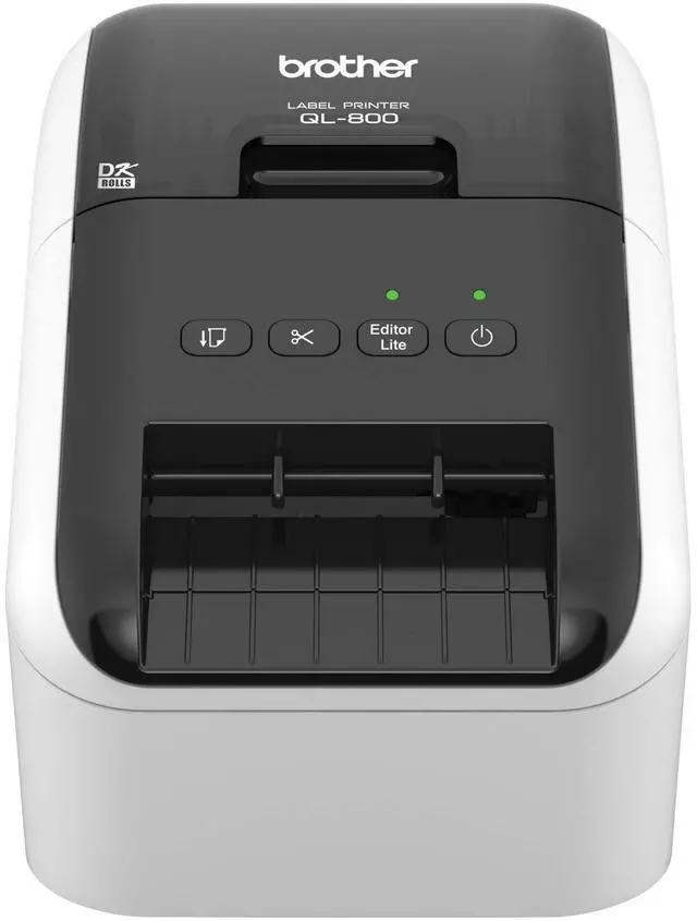 Main image of QL-800 High-Speed Professional Printer, Plug & Label Feature, Genuine DK Pre-Sized, Multi-System Compatible Black & Red Printing Available (Required USB Cable Included)