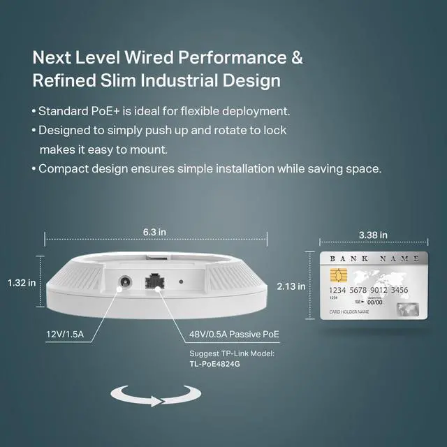 Alt view image 20 of 20 - TP-Link EAP610 V2 | Omada WiFi 6 AX1800 Wireless Gigabit Ceiling Mount Access Point| Support Mesh, OFDMA, Seamless Roaming & MU-MIMO | SDN Integrated | Cloud Access & Omada App | PoE+ Powered | White