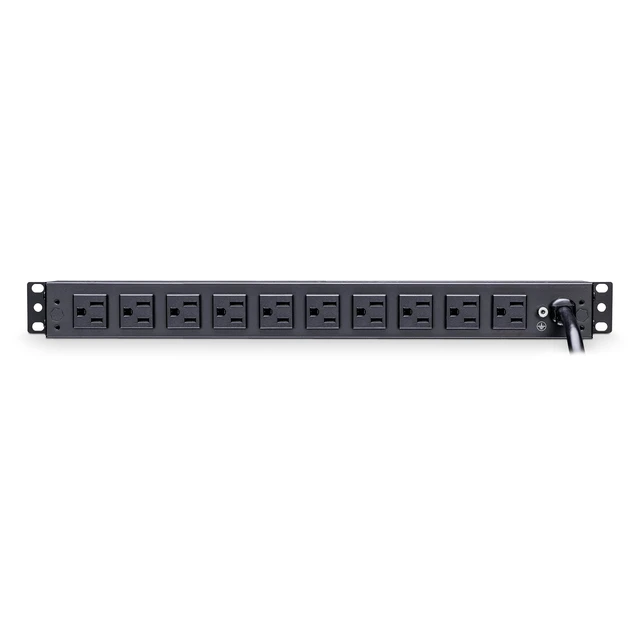 Alt view image 3 of 7 - RKBS15S2F10R Rackbar Surge Protector 120V/15A, 12 Outlets, 15 Foot Power Cord, 1U Rackmount, UL Listed
