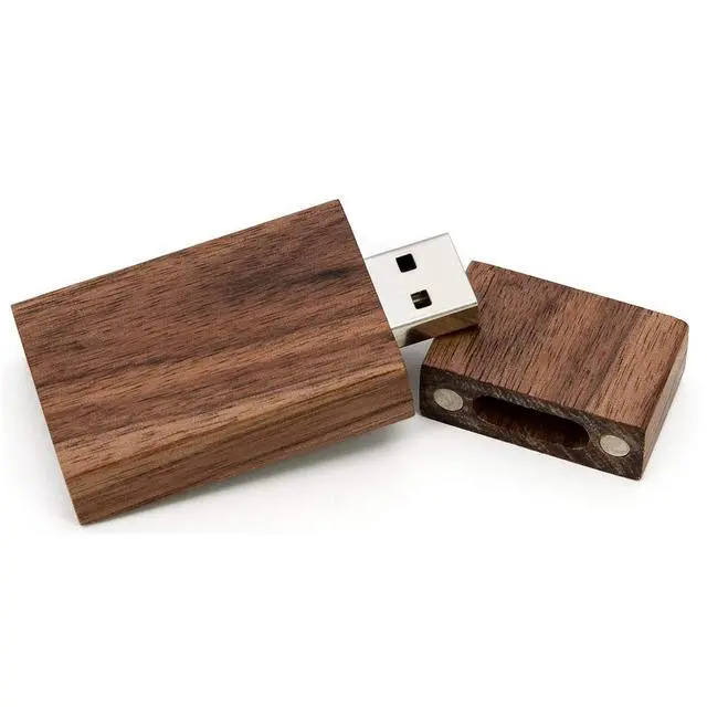 Alt view image 2 of 5 - EASTBULL 128GB 2-Pack Wooden Flash Drive USB3.0 Walnut Wood Drive (Brown)