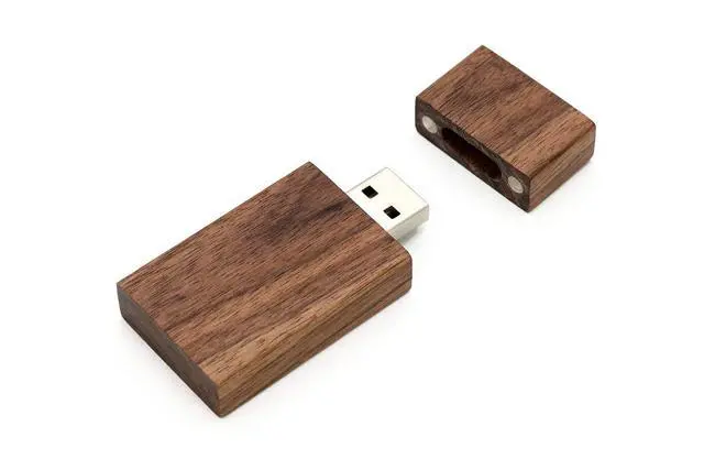 Alt view image 5 of 5 - EASTBULL 128GB 2-Pack Wooden Flash Drive USB3.0 Walnut Wood Drive (Brown)