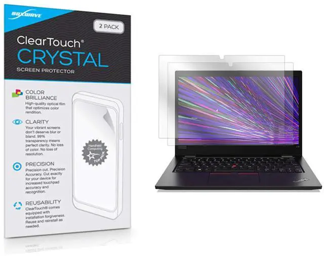 Main image of BoxWave Screen Protector Compatible with Lenovo ThinkPad L13 Yoga 2-in-1 Gen 2 (13.3 in) - ClearTouch Crystal (2-Pack), HD Film Skin - Shields from Scratches