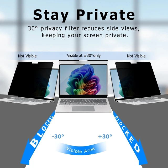 Alt view image 5 of 5 - Adeway Privacy Screen Protector for Surface Laptop 6/5/4/3/2/1 13.5 Inch