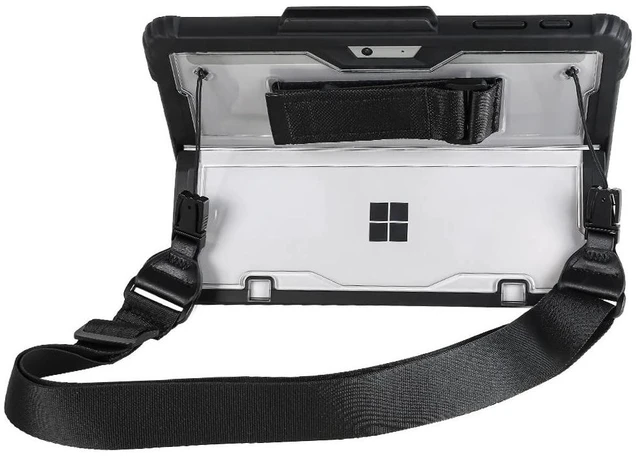 Main image of Clear Case for Surface Go4 Go3 Go2 Go Tablet 10.5 inches with Pen Holder, Heavy Duty Shockproof Rugged Protective Case for Surface Go4/Go3/Go2/Go with Kickstand and Hand/Shoulder Strap