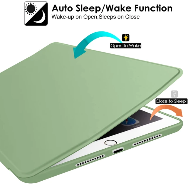 Alt view image 3 of 5 - DuraSafe Cases for iPad 2014 Air 2nd 9.7 inch TPU Cover A1566 MGLW2LL/A MGL12LL/A MH0W2LL/A A1567 MGKM2LL/A MH182LL/A MGKL2LL/A MGTY2LL/A MH1J2LL/A MGTX2LL/A MH2V2LL/A MH2W2LL/A MH2U2LL/A - Tea Green