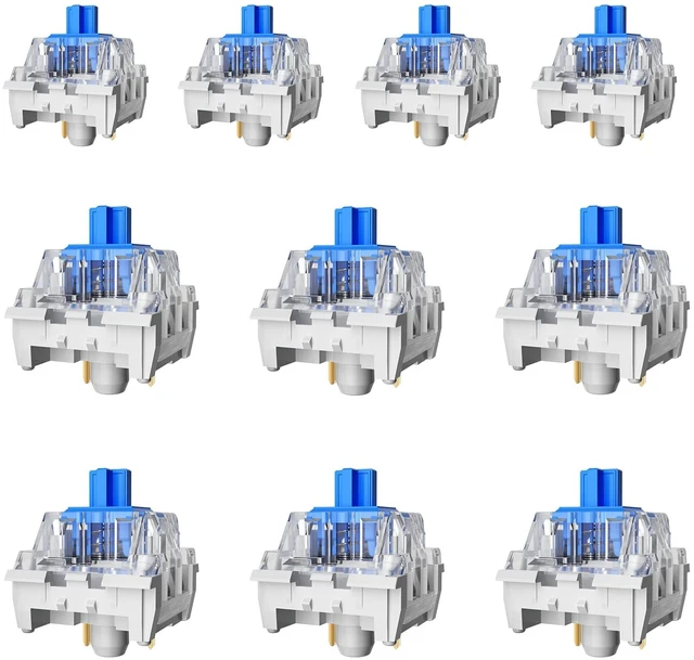 Main image of ZhouWang 108PCS Blue Click Switch,Clicker for 3D Prints Gaming Keyboards.