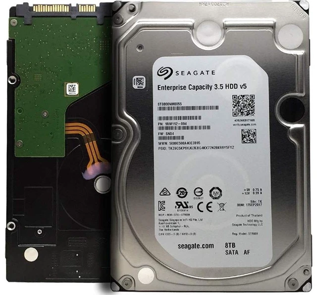 Main image of Seagate Exos 7E8 8TB Enterprise Capacity HDD - 7200 RPM, 256MB Cache, SATA III 6 Gb/s Interface, 3.5" Internal Hard Drive, Crypto Chia Mining - ST8000NM0055