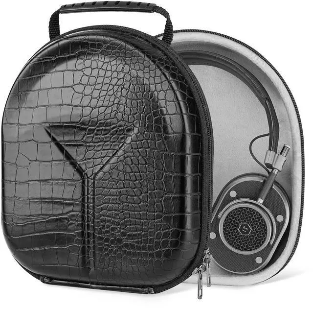 Main image of Geekria Shield Headphones Case Compatible with Soundcore Q45, B&O H100/H95, Sony WH-1000XM5, Hard Shell Travel Carrying Bag with Cable Storage (Black)