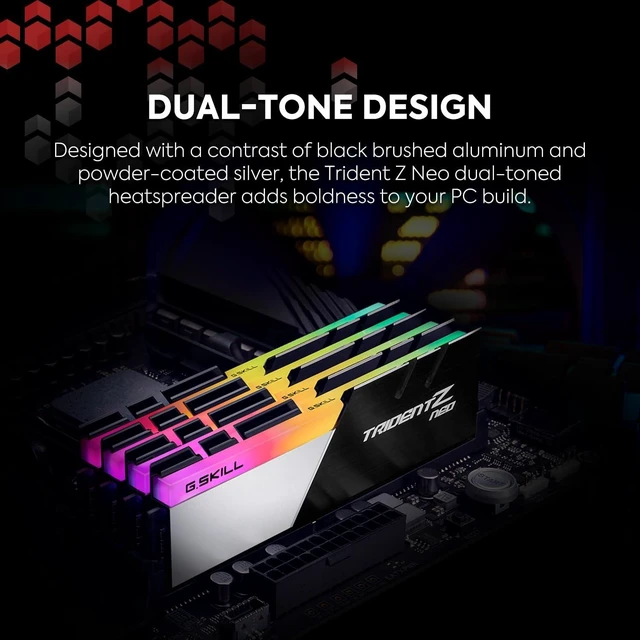 Alt view image 4 of 4 - G.SKILL Trident Z Neo Series DDR4 RAM (XMP) 32GB (4x8GB) Up to 3600MT/s* CL18-22-22-42 1.35V Intel AMD Desktop Computer Memory U-DIMM (F4-3600C18Q-32GTZN)