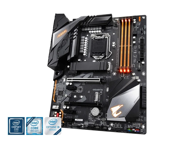 Alt view image 4 of 5 - Gigabyte Z390 AORUS Elite (Intel LGA1151/Z390/ATX/2xM.2/Realtek ALC1220/RGB Fusion/Gaming Motherboard)