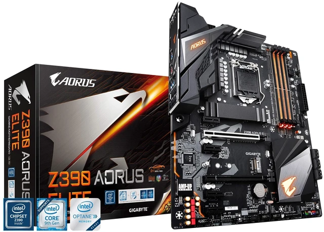 Main image of Gigabyte Z390 AORUS Elite (Intel LGA1151/Z390/ATX/2xM.2/Realtek ALC1220/RGB Fusion/Gaming Motherboard)