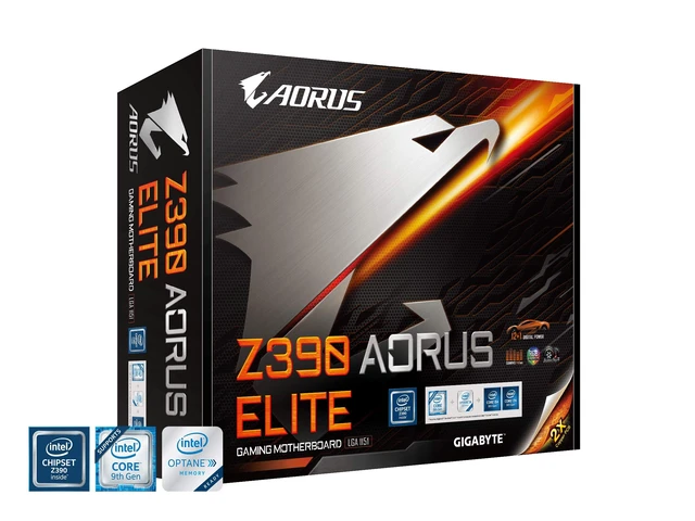 Alt view image 5 of 5 - Gigabyte Z390 AORUS Elite (Intel LGA1151/Z390/ATX/2xM.2/Realtek ALC1220/RGB Fusion/Gaming Motherboard)