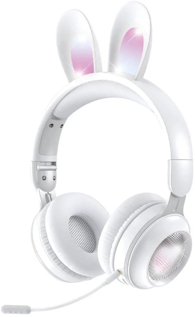 Main image of Xmenha Kids Wireless Bluetooth Cat Ear Headphones with Mic, Kawaii Light-up, Noise Cancelling for Kids Teens
