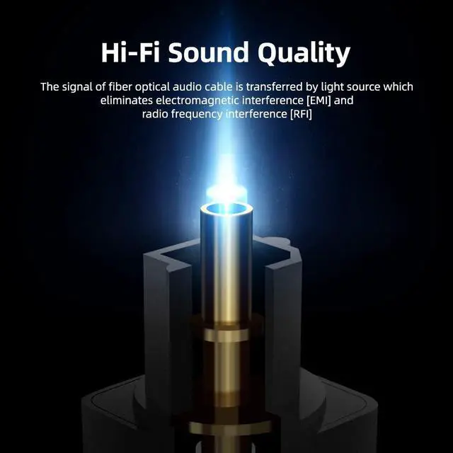 Alt view image 4 of 5 - Double 90 Degree Optical Audio Cable - 40ft, Slim Digital Audio Optical, SPDIF, 360 Degree Right Angle Fiber Optic Toslink Compatible for Sound Bar, HDTV, PS3/PS4, Xbox, Home Theater