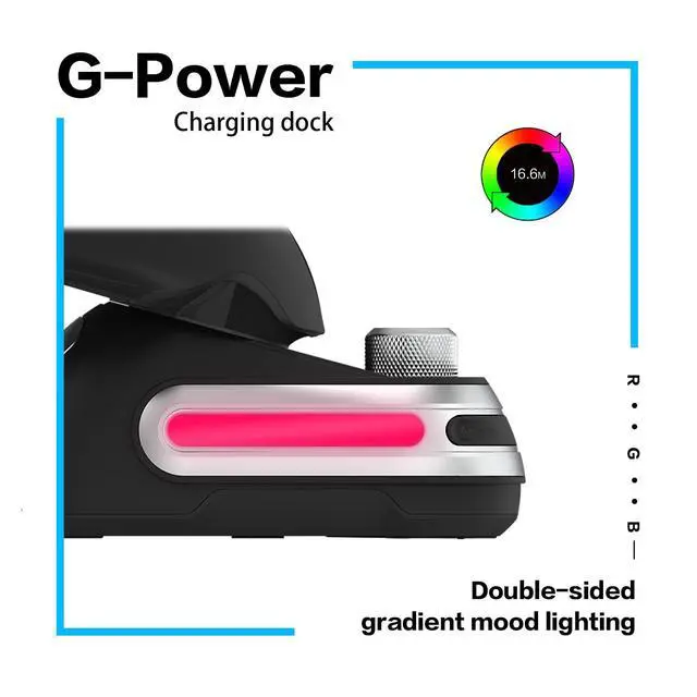 Alt view image 4 of 5 - Fanxoo G-Power Charging Dock for Logitech G502 G502X Plus GPW G903 G703 Wireless Mouse with RGB Light and Computer Volume Control knobDoes not Include Mouse (Black)