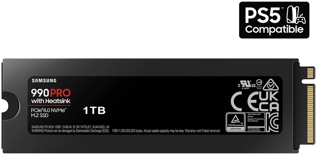 Alt view image 2 of 5 - Samsung SSD 990 PRO with Heatsink 1TB, NVMe M.2, Up to 7,450MB/s