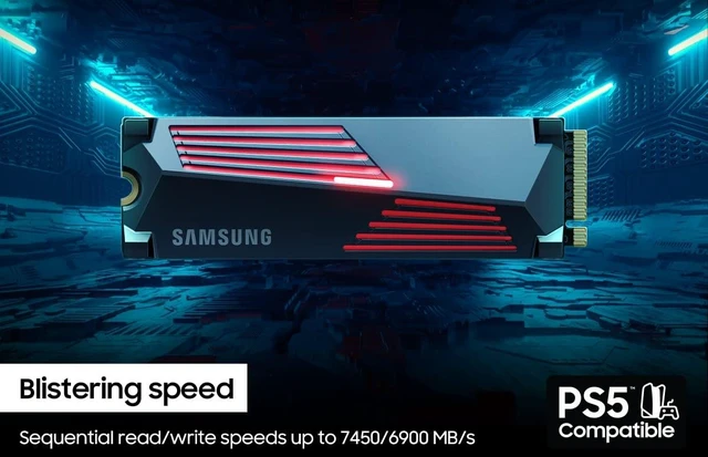 Alt view image 4 of 5 - Samsung SSD 990 PRO with Heatsink 1TB, NVMe M.2, Up to 7,450MB/s