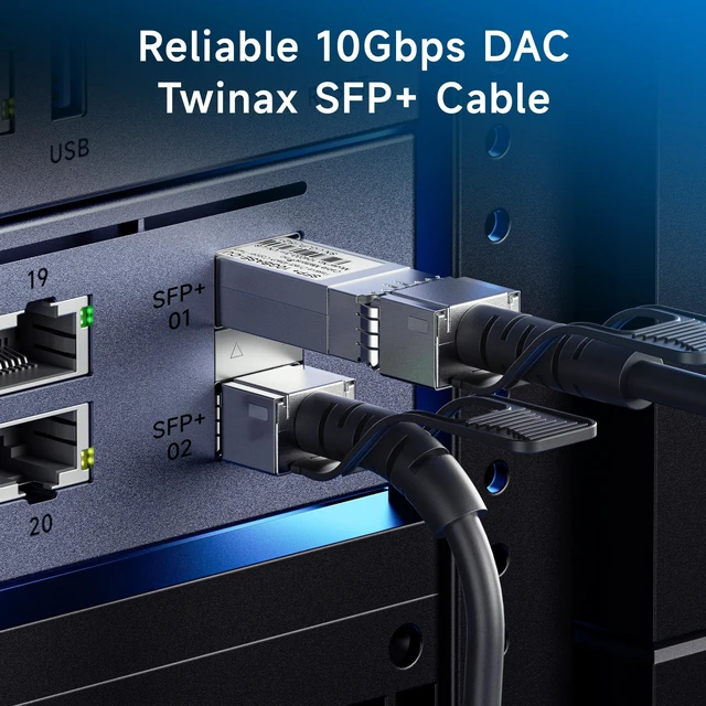 Alt view image 2 of 5 - Cable Matters 10Gbps DAC Twinax SFP+ Cable, 5m/16.4ft