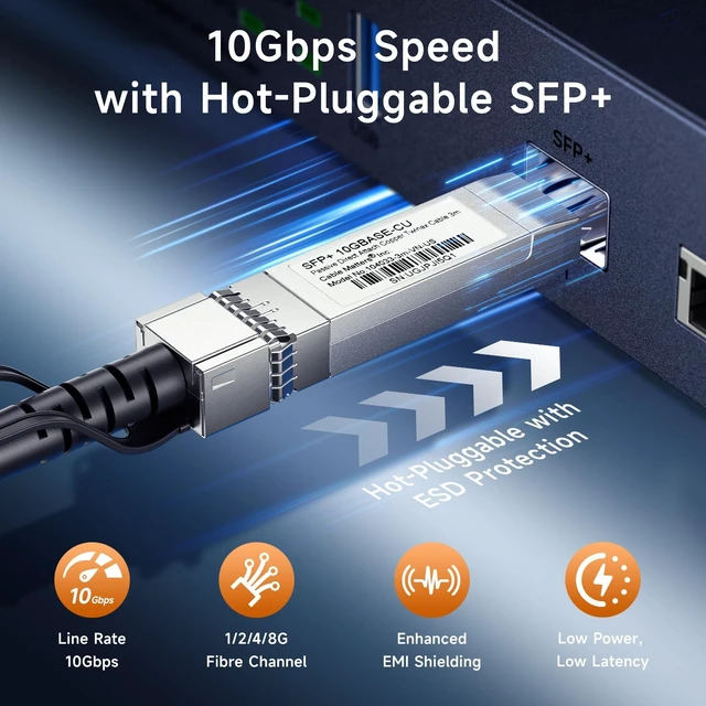 Alt view image 5 of 5 - Cable Matters 10Gbps DAC Twinax SFP+ Cable, 5m/16.4ft