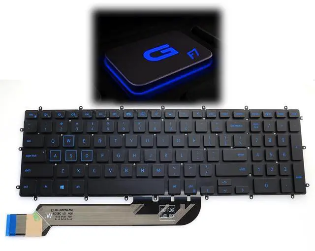 Main image of LeFix US Blue Backlit Keyboard Frameless(Without Frame) Replacement Compatible with DELL G3(3779),G3(3590),G3(3579),G5(5587),G5(5590),G7(7588,7590 7790) -Blue Print