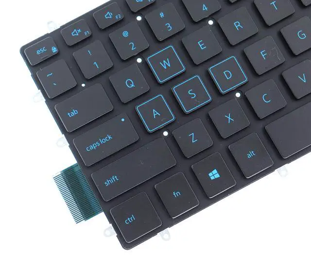 Alt view image 2 of 5 - LeFix US Blue Backlit Keyboard Frameless(Without Frame) Replacement Compatible with DELL G3(3779),G3(3590),G3(3579),G5(5587),G5(5590),G7(7588,7590 7790) -Blue Print