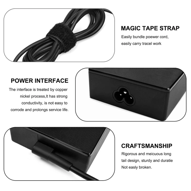 Alt view image 5 of 5 - 90W Charger Compatible with Asus Monitor Power Cord Rog Strix PG279Q PG279 PG279QZ XG27UQ PG259QN TUF Gaming VG27AQ VG32VQR VG35VQ Vivo AiO V230I V230IC AC Adapter ADP-90LE B