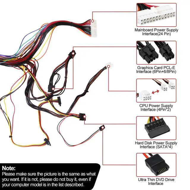Alt view image 2 of 5 - LXun Upgrad HU460AM-01 WC1T4 D460AM-03 460W Power Supply Compatible with Dell XPS 8930 8920 8910 8900 8700 8300 Alien-Ware Aurora R5 Replacs DPS-460DB-15 AC460AM-01 WY7XX L350AM-00 AC460AD-00 PSU